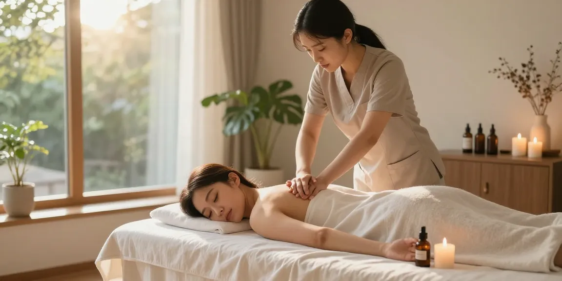 Revitalizing 인천출장안마 massage therapy session in a serene setting.