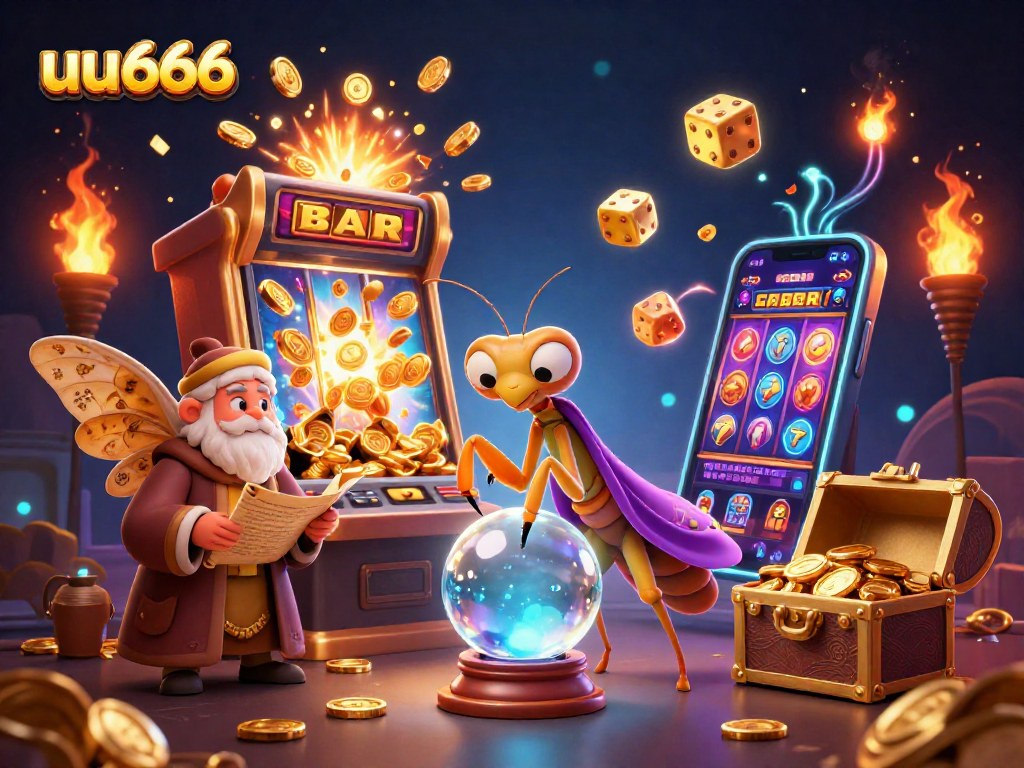Experience thrilling wins at uu666 with a vibrant 3D casino scene showcasing dynamic gaming elements.